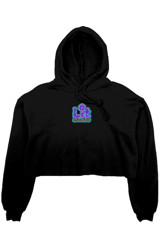 Girls Lit crop hoodie